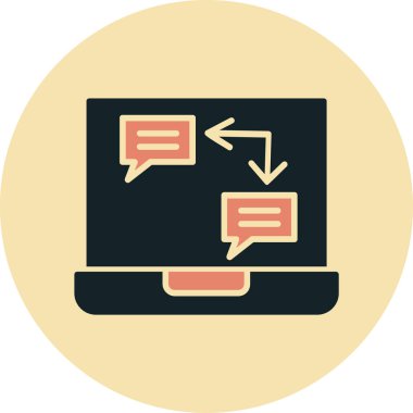 Mesaj var. Web simgesi basit illüstrasyon