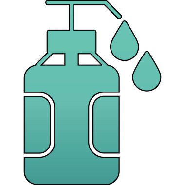 Su şişesi ikonu. vektör illüstrasyonu