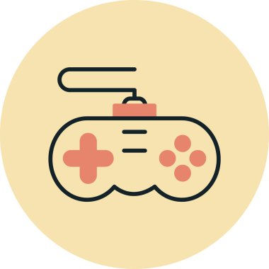 Oyun kontrolörü. Web simgesi basit illüstrasyon