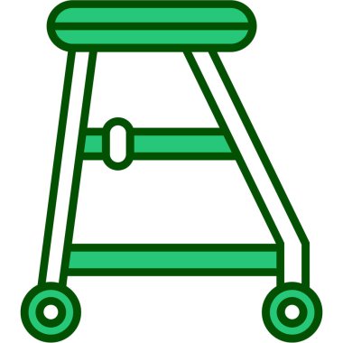 El arabası. Web simgesi basit illüstrasyon