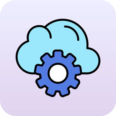 bulut hesaplama vektörü simgesi