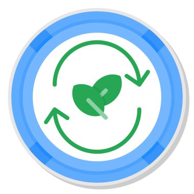 Moda çemberindeki çevre dostu simge izole edilmiş arkaplan