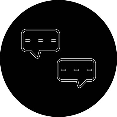 Sohbet simgesinin vektör illüstrasyonu
