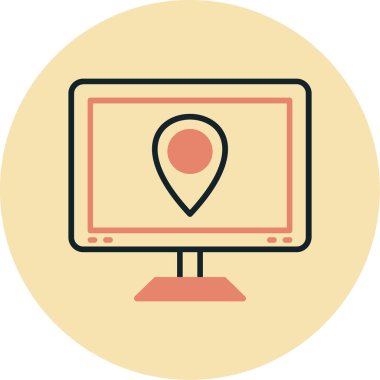 Konum pin simgesinin vektör illüstrasyonu