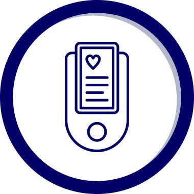 akıllı telefon mavi ve beyaz renkli bir kalp