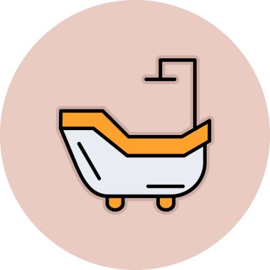 Bir tuvalet simgesinin vektör illüstrasyonu