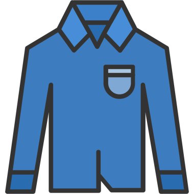 üniforma gömleği simgesi - taslak biçimi