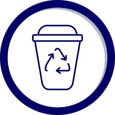 Çöp kutusu vektör simgesi