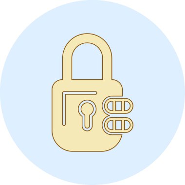 Asma kilit simgesinin vektör illüstrasyonu