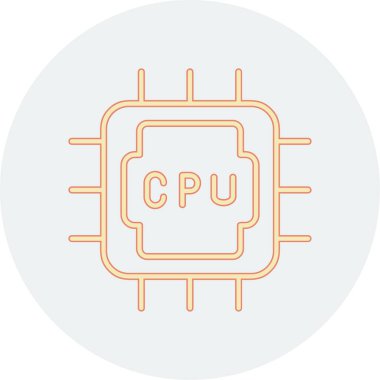 Cpu simge vektör illüstrasyonu