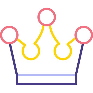 Taç. Web simgesi basit illüstrasyon