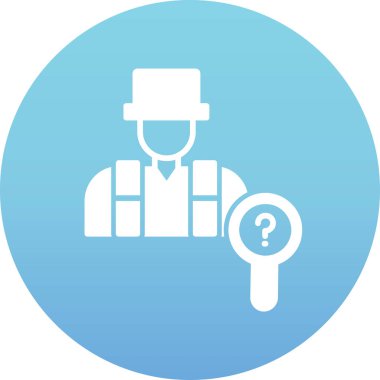 Şapka simgesi takmış bir adamın vektör çizimi