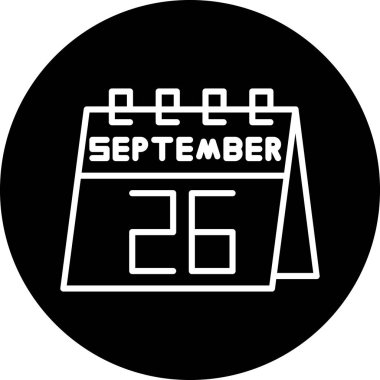 Takvim simgesinin vektör illüstrasyonu