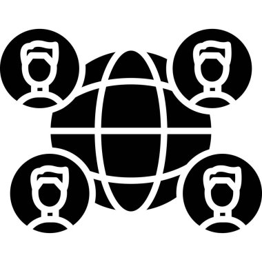 şebeke. Web simgesi basit illüstrasyon