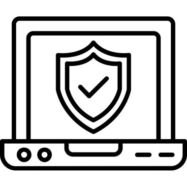 Kalkanlı laptop. Basit tasarım