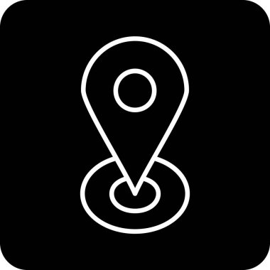 Harita iğnesi. Basit resimleme