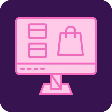 Alışveriş. Web simgesi basit illüstrasyon