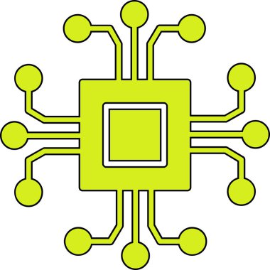 Devre için soyut teknoloji simgesinin vektör illüstrasyonu