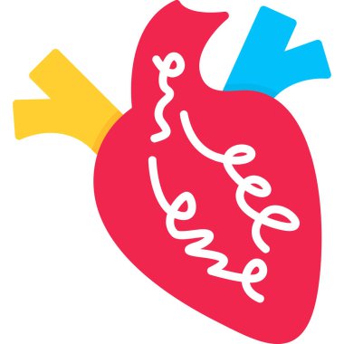 Kalp ikonu vektör illüstrasyonu