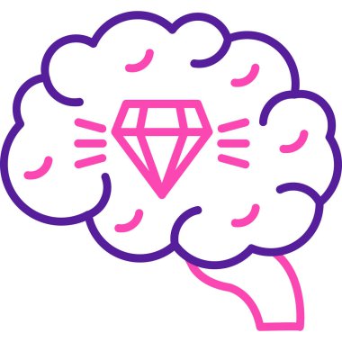 beyin simgesi modern vektör illüstrasyonu