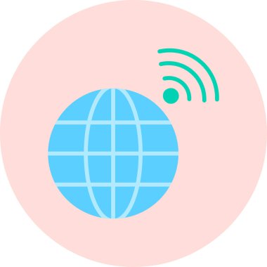 Küre. Web simgesi basit illüstrasyon