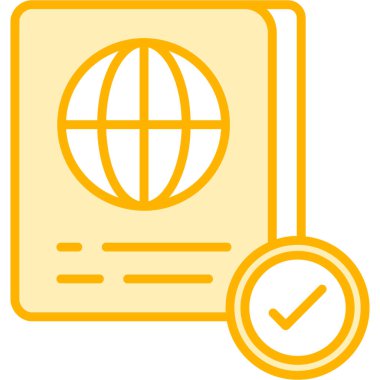 belge web simgesi, basit vektör illüstrasyonu