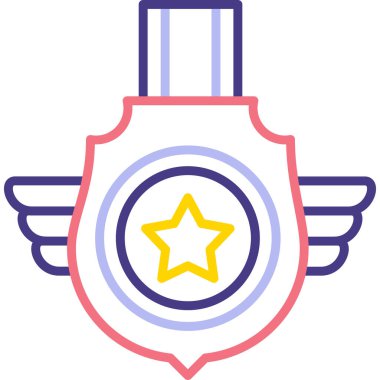 Rozet simge vektör çizim