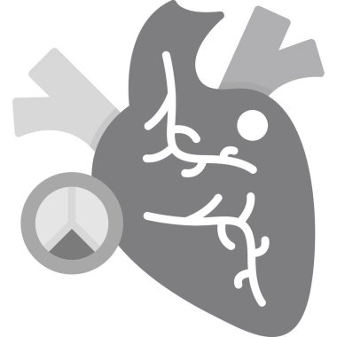 Beyaz bir arka planda kanlı kalp, illüstrasyon, vektör..