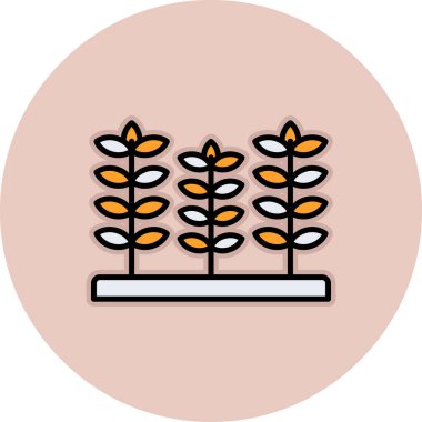 Beyaz arkaplanı olan bir bitkinin vektör çizimi