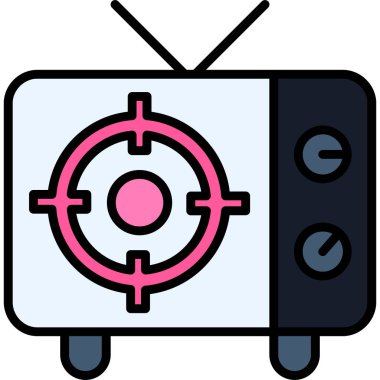 Televizyon ikonu. Basit tasarım