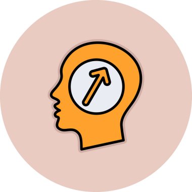 Oklu insan kafası. Web simgesi