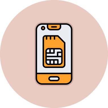 cep telefonu simgesi. cep telefonu vektör simgesi rengi izole edildi