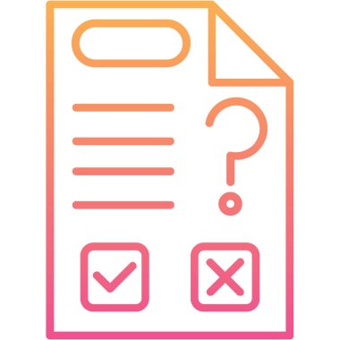 Soru işareti. Basit resimleme