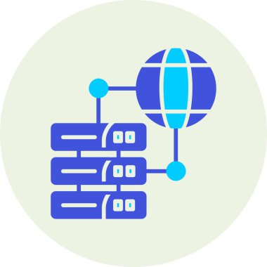 Sunucu. Web simgesi basit illüstrasyon