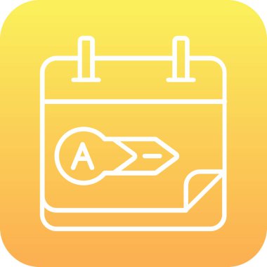 Benzersiz takvim günü vektör simgesi