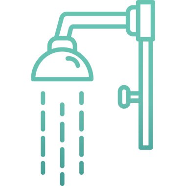 Duş ikonu. vektör illüstrasyonu