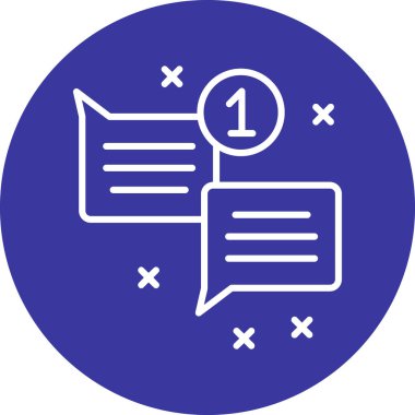 Mesaj var. Web simgesi basit illüstrasyon