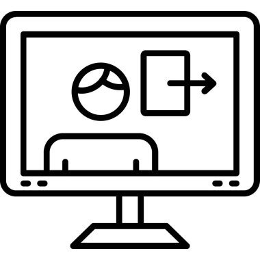 Video çağrı simgesi. Vektör illüstrasyonu