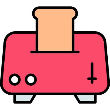 Tost makinesi. Web simgesi basit illüstrasyon