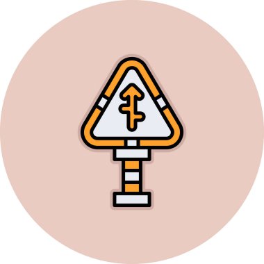 Yol simgesi, vektör illüstrasyonu