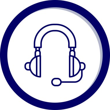 Kulaklık. Web simgesi basit illüstrasyon