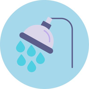 Bir duş simgesinin vektör illüstrasyonu