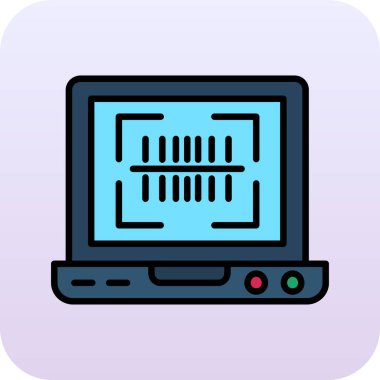 dizüstü bilgisayar simgesi vektör çizimi tasarımı