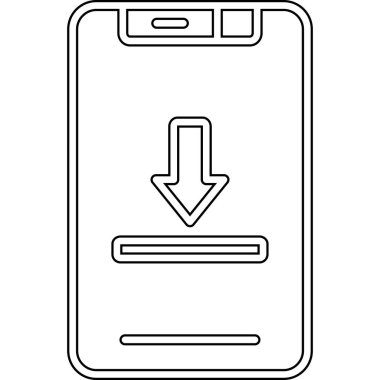 Akıllı telefon ekran simgesi. Web için tablet vektör simgelerinin özet çizimi