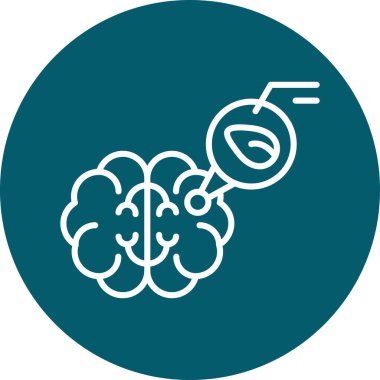 beyin ikonu vektör illüstrasyonu