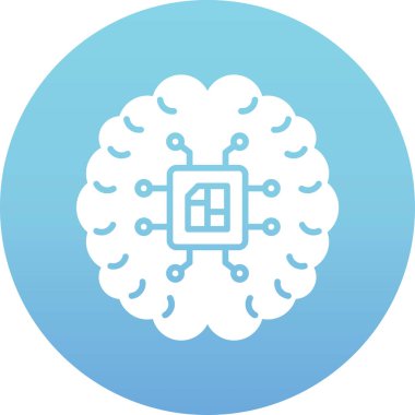 Moda düz stil izole edilmiş arkaplanda beyin simgesi