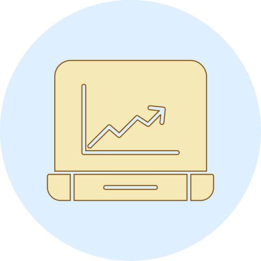 ok ikonlu bilgisayar. düz dizayn