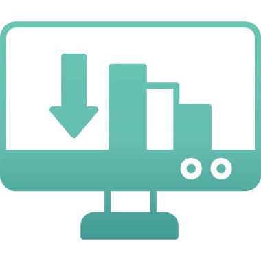vektör lcd simgesi illüstrasyonu