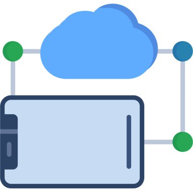 bulut hesaplama simgesi, vektör illüstrasyonu