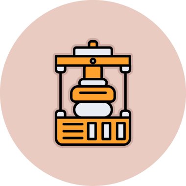 Bir makine simgesinin vektör illüstrasyonu